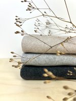 BIO Baumwollfleece anthrazit melange Doubleface