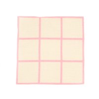 Musselin Grid beige bubblegum 4x4