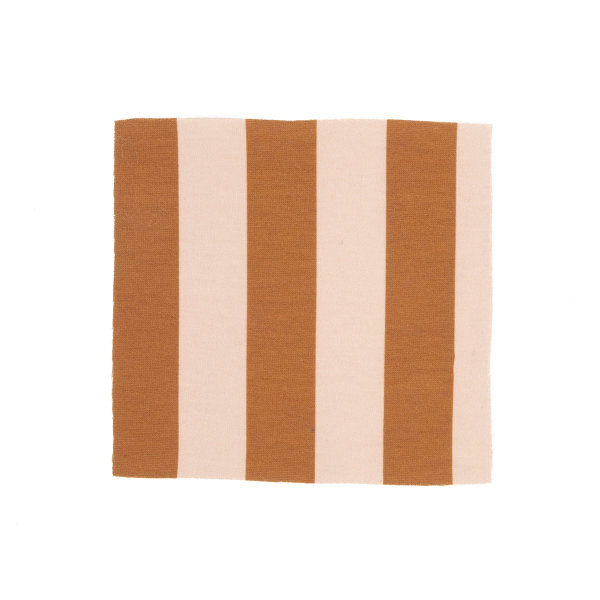 Rippjersey Streifen cognac rose EP