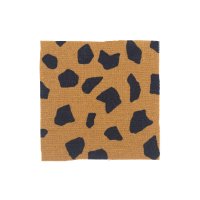 Viskose Leinen Leodots cognac