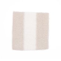Frottee Baumwolle Blockstreifen beige off white