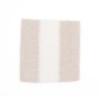 Frottee Baumwolle Blockstreifen beige off white